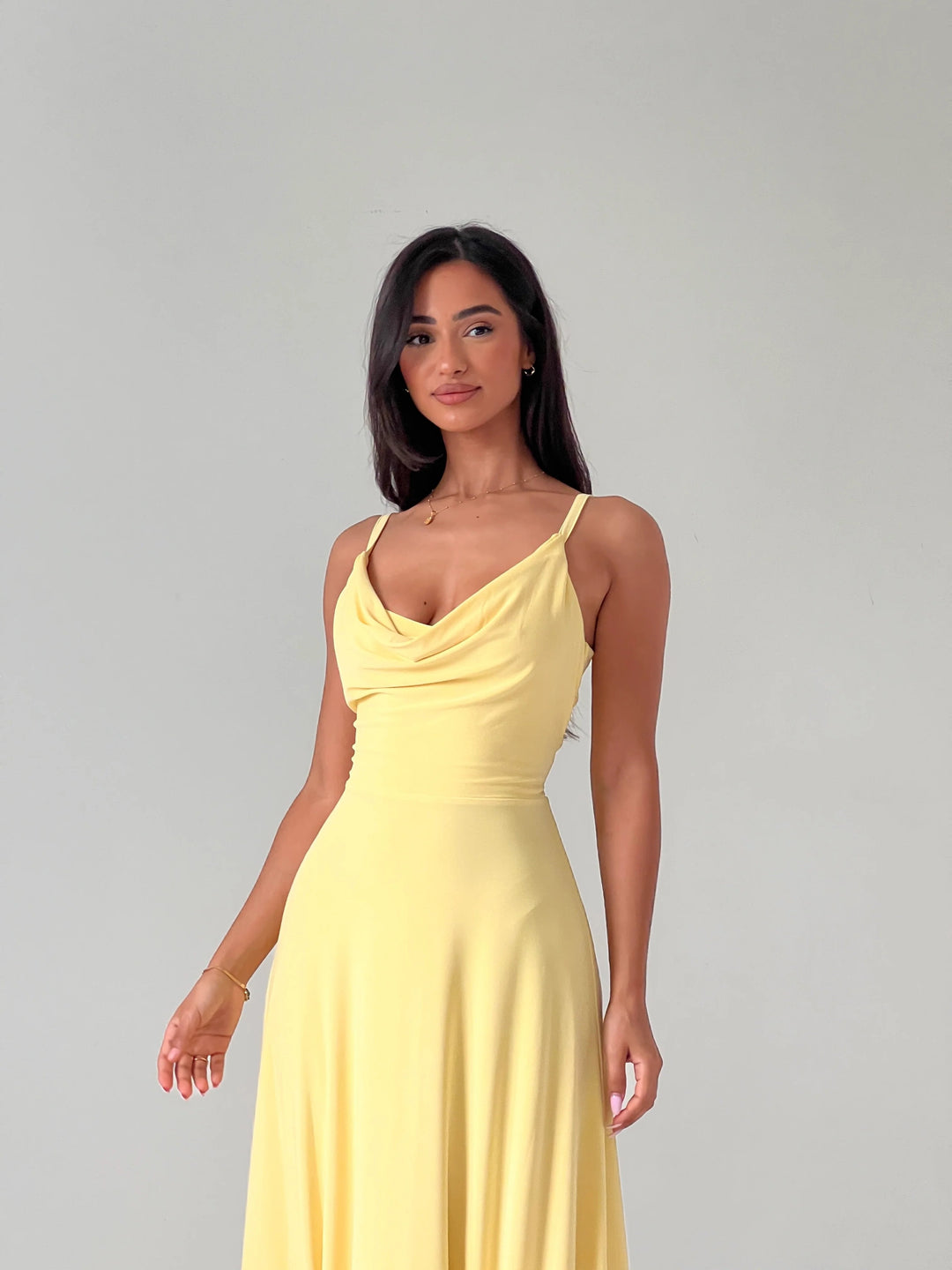 Tamara - Drape Maxi Dress with Built-in Bra