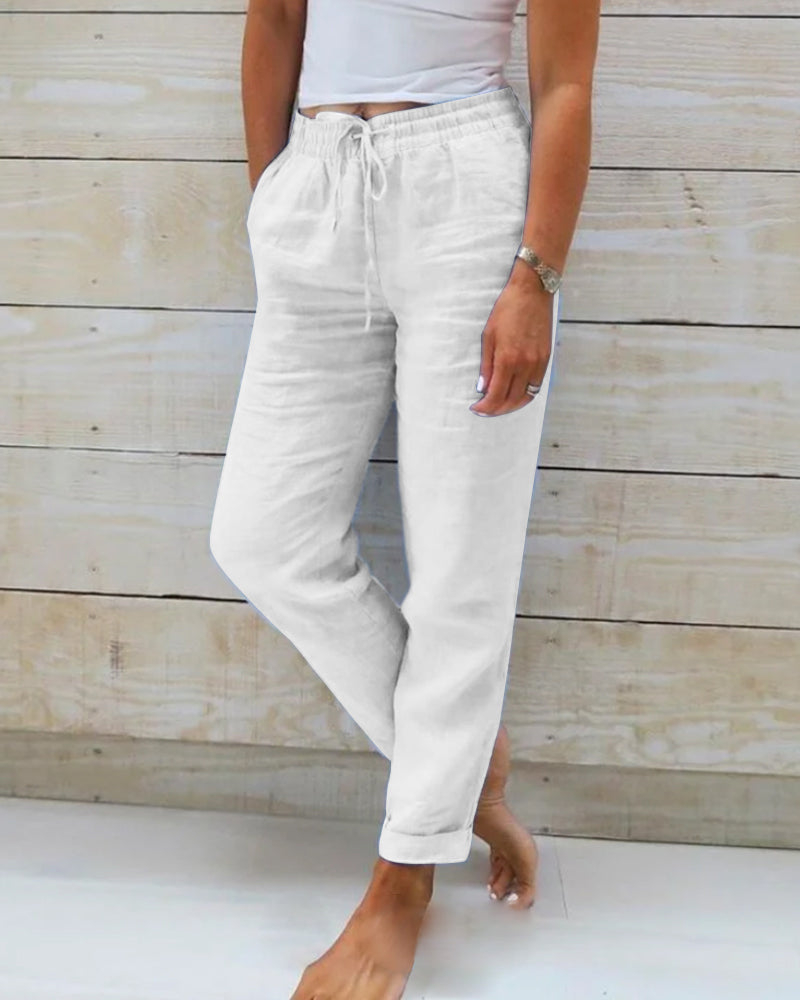 Maria - Casual Straight Trousers