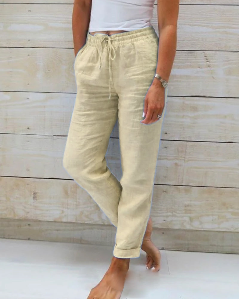 Maria - Casual Straight Trousers