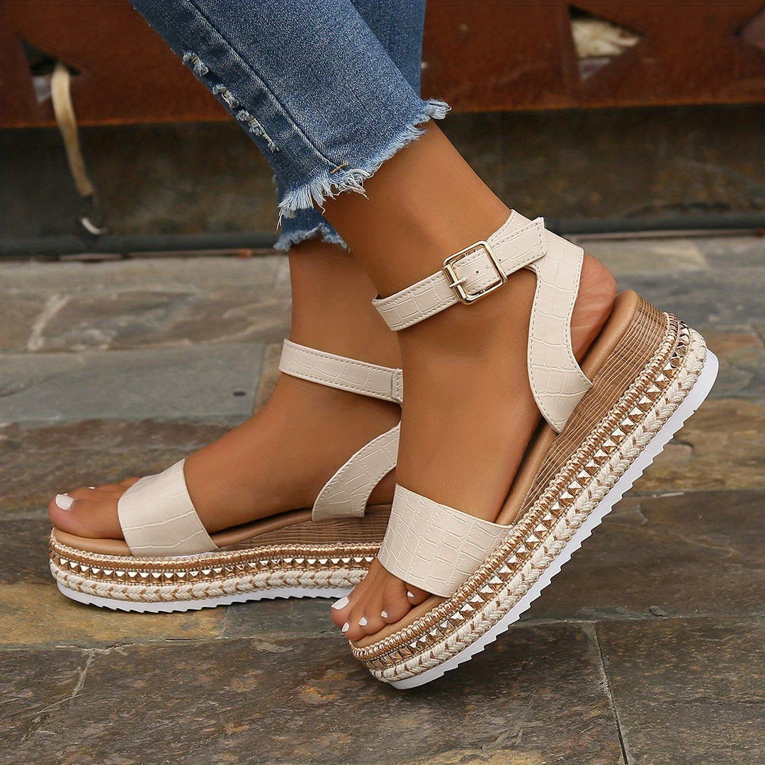 Milou - Platform sandals with wedge heel