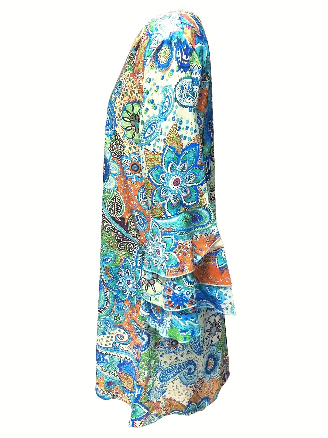 Anne - Layered dress with paisley print