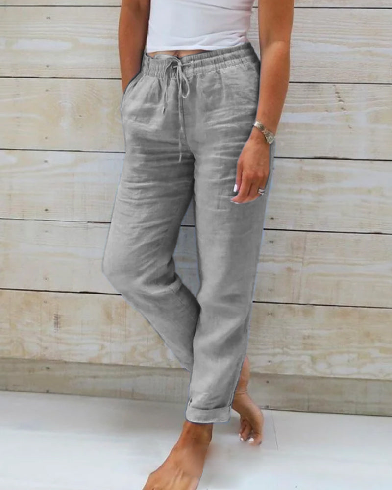 Maria - Casual Straight Trousers