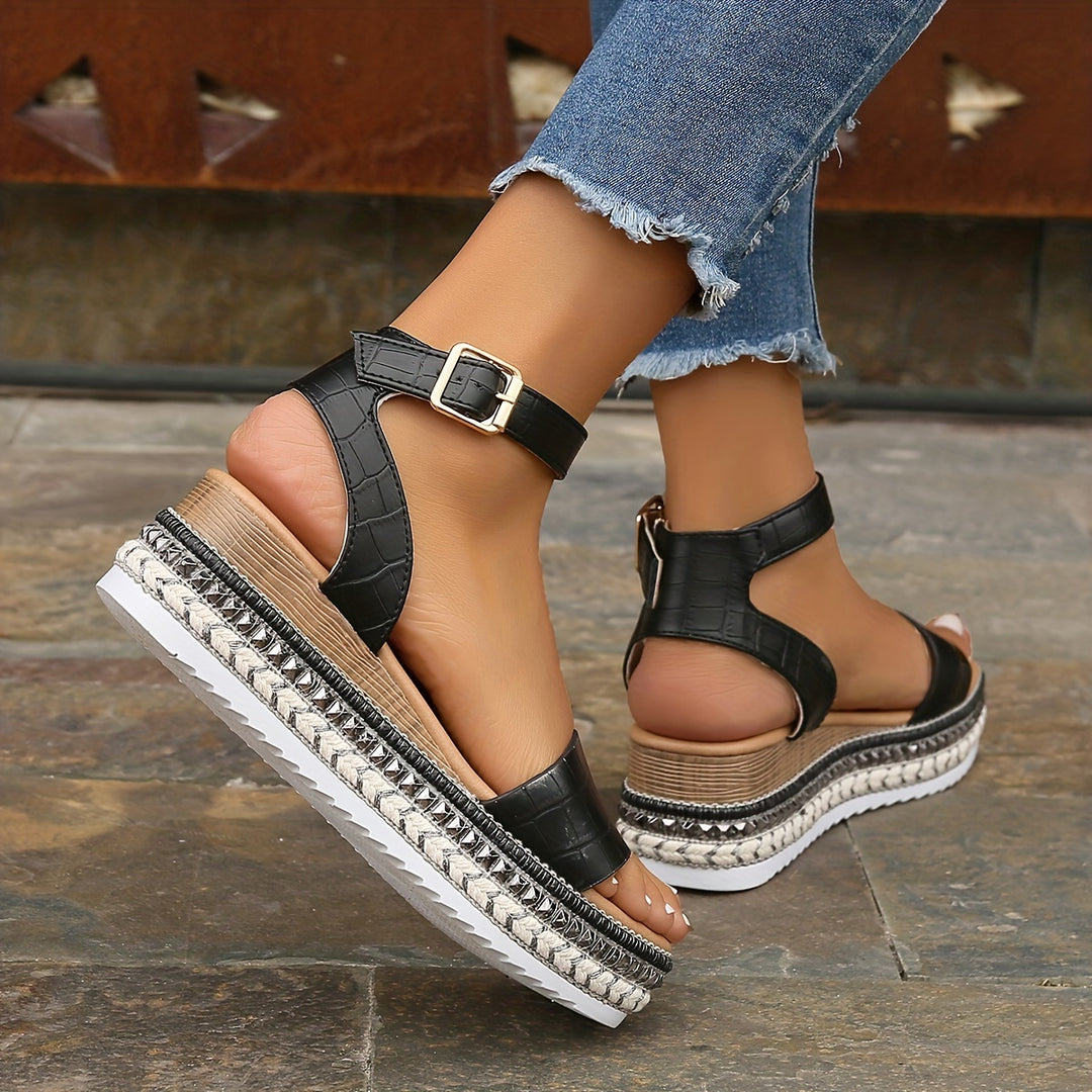 Milou - Platform sandals with wedge heel