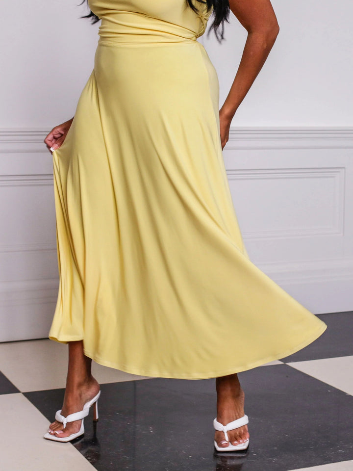 Tamara - Drape Maxi Dress with Built-in Bra