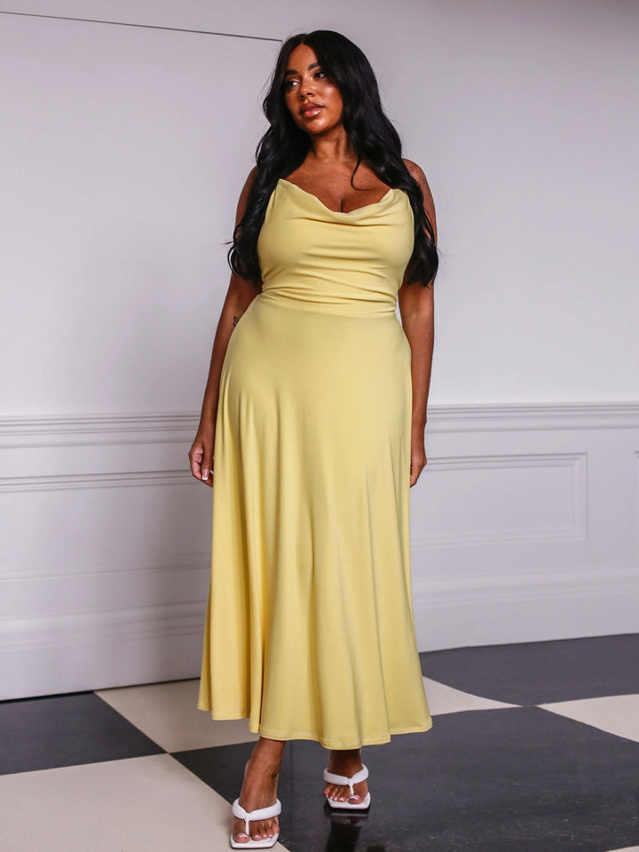 Tamara - Drape Maxi Dress with Built-in Bra