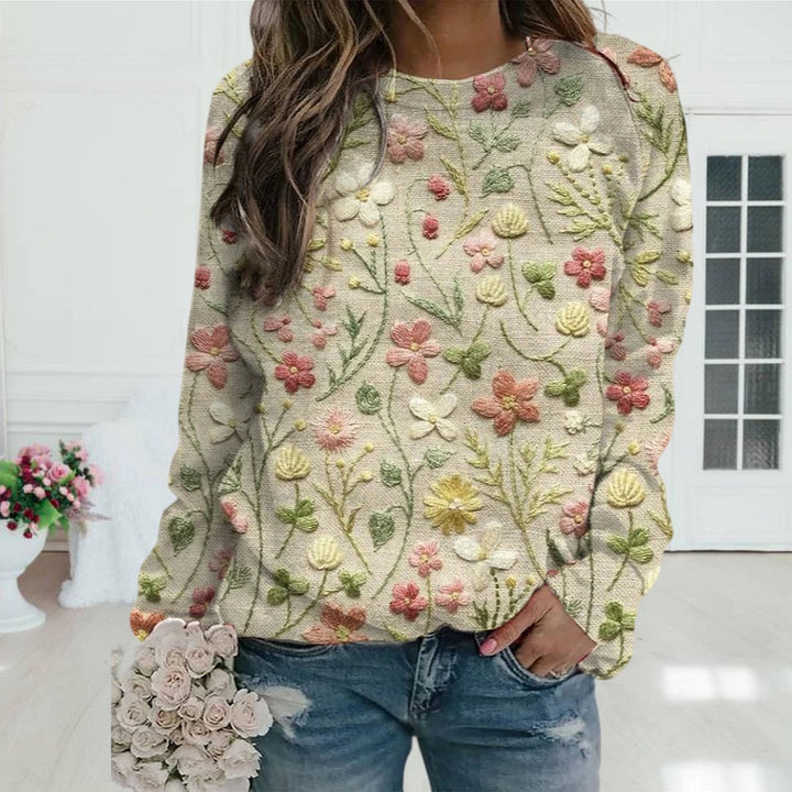 Floor - Comfy sweater with floral print