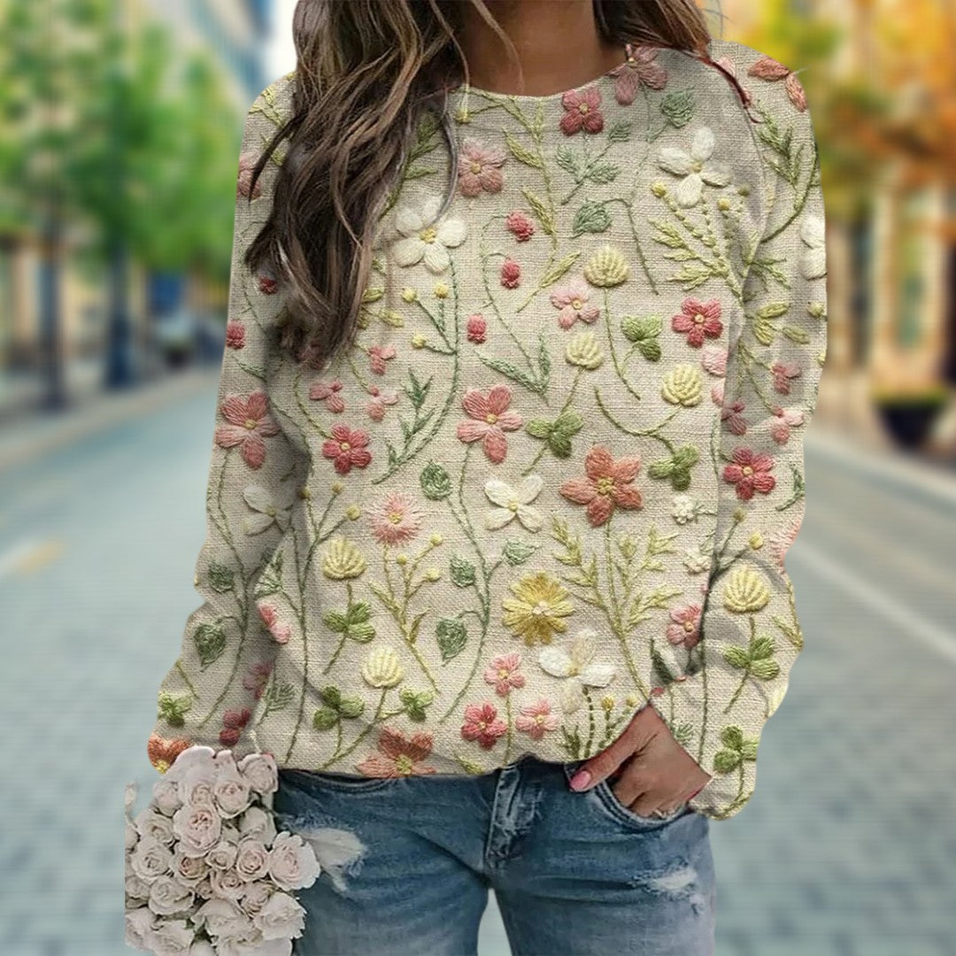 Floor - Comfy sweater with floral print