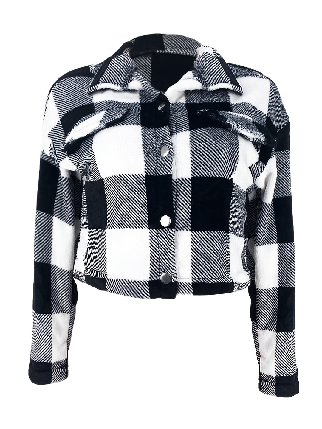 Nora  - Checked jacket with flap pockets