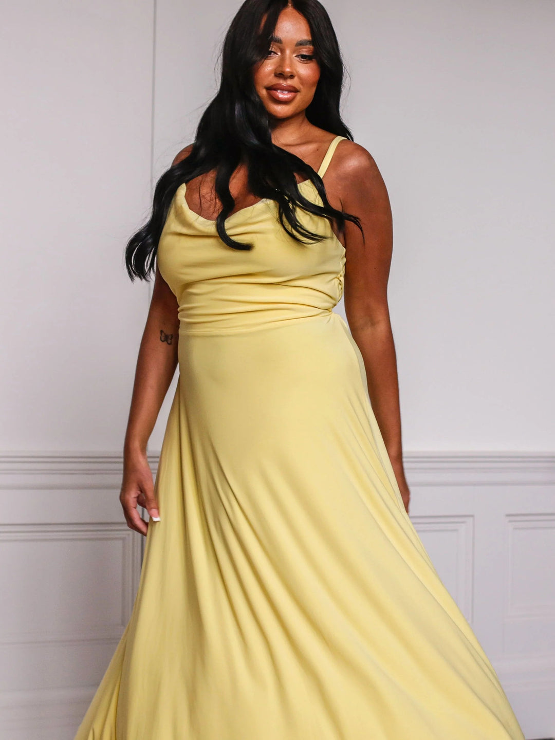 Tamara - Drape Maxi Dress with Built-in Bra