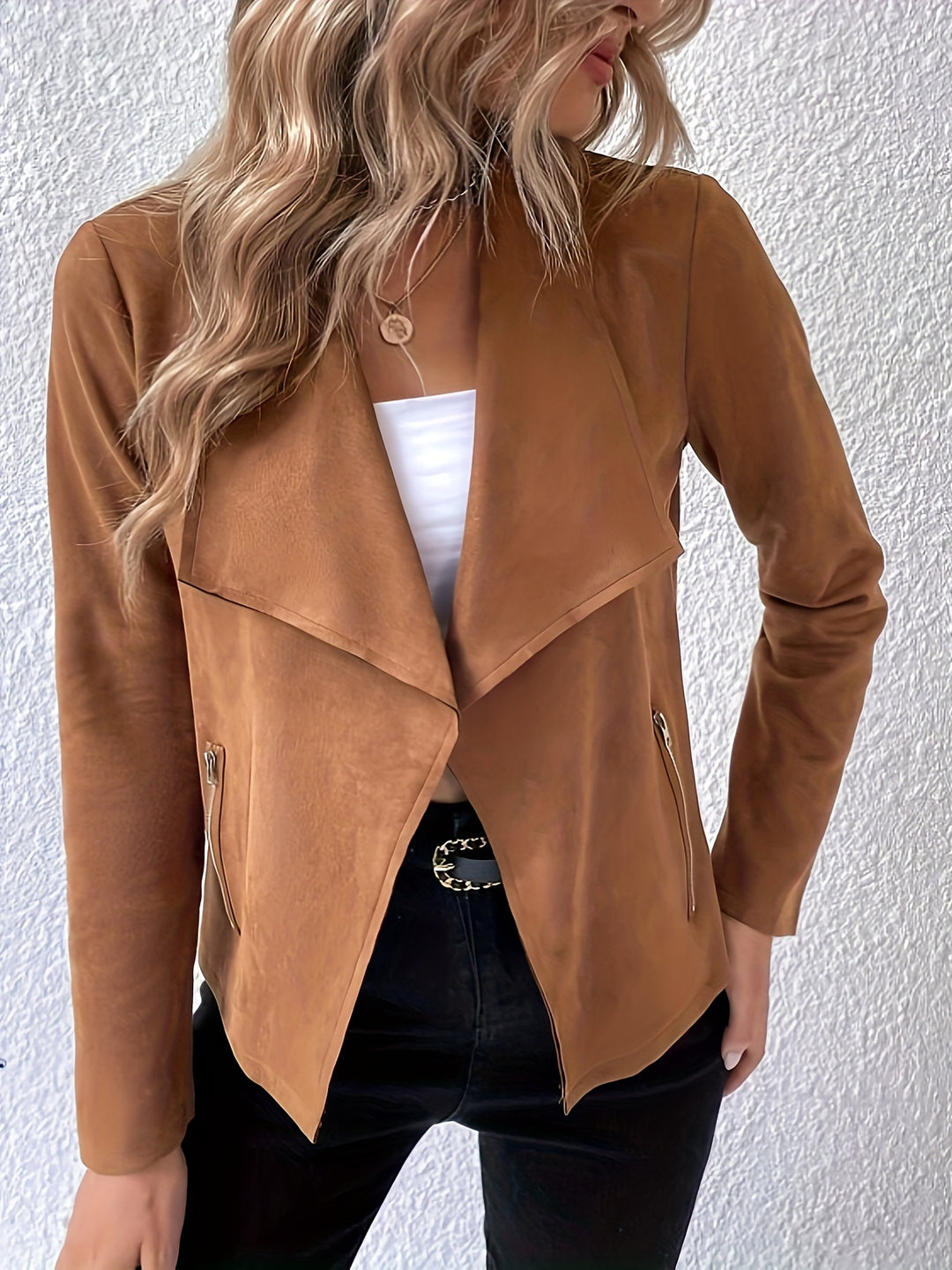 Millie - Jacket With Waterfall Collar