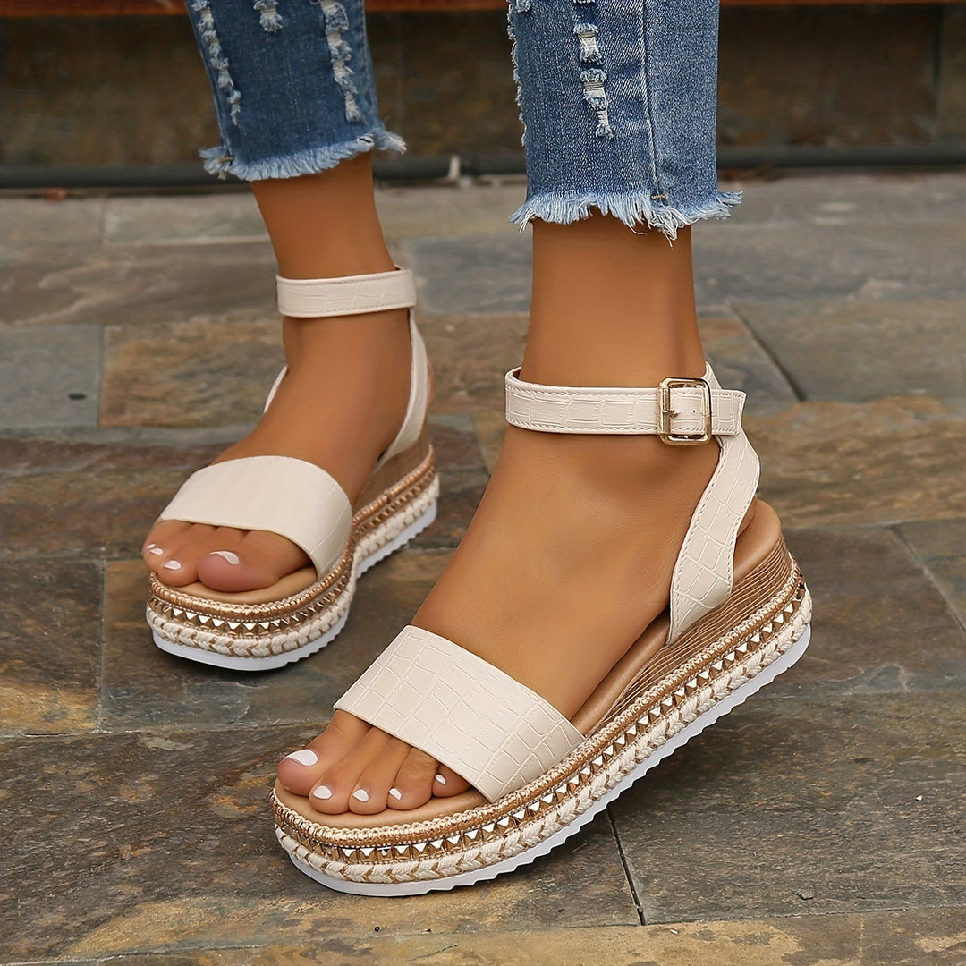 Milou - Platform sandals with wedge heel