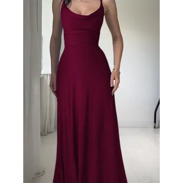 Tamara - Drape Maxi Dress with Built-in Bra